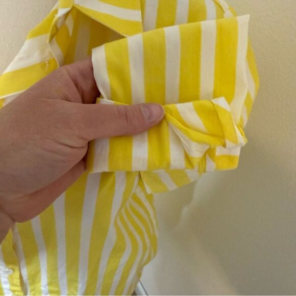 [Harshman Los Angeles] Yellow Striped Quinn Shirt - Size XS - Picture 4 of 7
